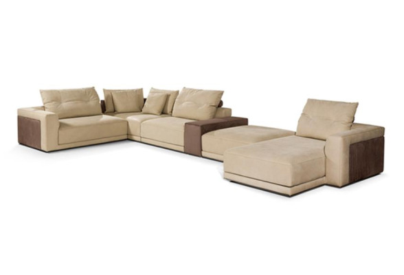 Wohnzimmer Ecksofa U-Form Couch Sitz Polster Garnitur Modern Sofa Neu