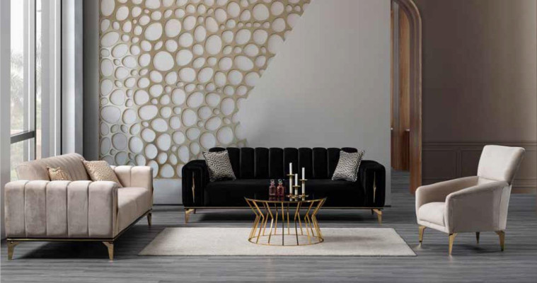 Weiche Polsterung Luxus-Set 3+2+1Sitze Komfortabler moderner Stil fürWohnzimmer