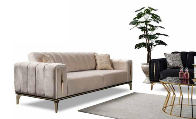 Weiche Polsterung Luxus-Set 3+2+1Sitze Komfortabler moderner Stil fürWohnzimmer