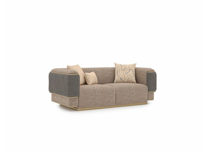 Design Modern Grau Zweisitzer Sofa Couch Wohnzimmer Einrichtung Neu