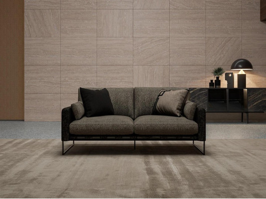 Polster Textil Luxus Zweisitzer Sofa Wohnzimmer Modern Polstermöbel Neu