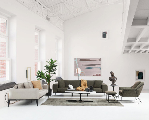Moderne Couchgarnitur Luxus Sofas Dreisitzer Sessel Komplettes Set Grau