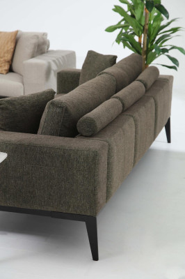 Moderne Sofagarnitur Dreisitzer Sessel Sofa Couch Stoffmöbel Gruppe Set