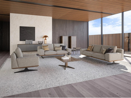 Sofagarnitur Polstermöbel Sofa Wohnzimmer 5tlg Couchtisch Holz Beistelltisch Neu