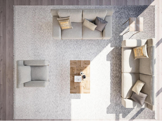 Sofagarnitur Polstermöbel Sofa Wohnzimmer 5tlg Couchtisch Holz Beistelltisch Neu