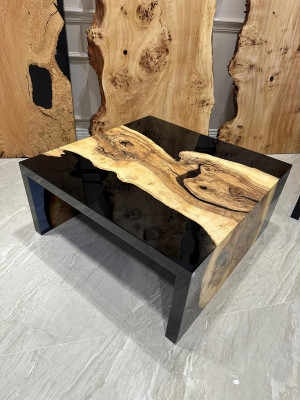 Couchtisch Epoxidharz Kaffeetisch Massiv Tische Holz Beistelltisch Epoxid Tisch