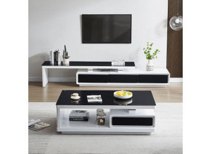  Designer Moderner Sideboard Schwarz-weiße Kommode TV-Ständen Luxus