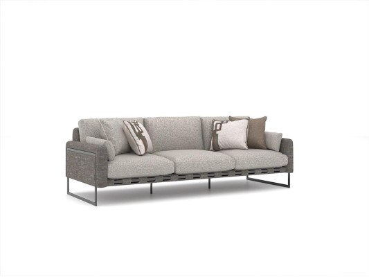 Grau Sofagarnitur 4tlg Wohnzimmer Sessel Einrichtung Luxus Design Sofas Neu