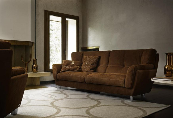 Luxus Sofa 3 Sitz Couch Holz Möbel Dreisitzer Prianera Sofas Weiß Couchen Leder