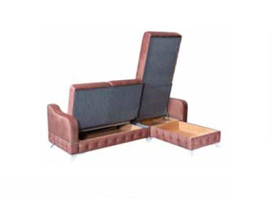  Luxuriöses Wohnzimmersofa Sofa L-Form Modern Bequem in Rosa Farbe Neu