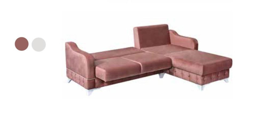  Luxuriöses Wohnzimmersofa Sofa L-Form Modern Bequem in Rosa Farbe Neu