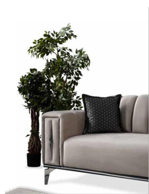 Komfortables Set 3+1Polster Luxusset Modern Style Set Farbe Beige FürWohnzimmer