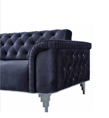  Moderner Zweisitzer Textilsofa Wohnzimmer Sitzmöbel Bequem Holzgestell
