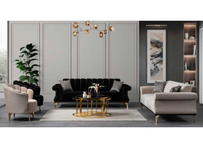  Weicher Luxus-Sessel 1 Sitz Bequemer Wohnzimmersessel im modernen Stil Neu