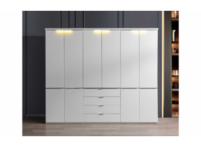 Weißer Kleiderschrank 4-Schubladen Schlafzimmer Schränke Holz Möbel 
