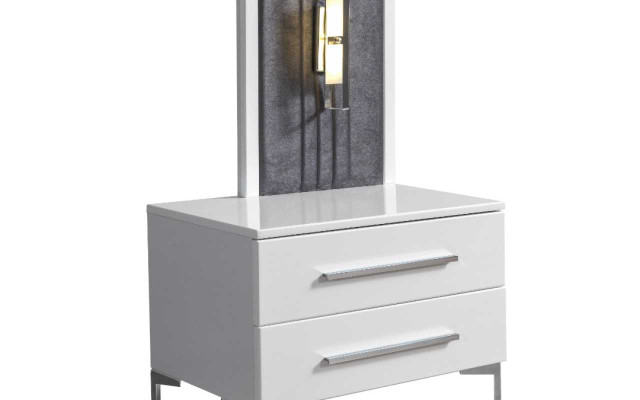 Weißer Holz Nachttische Designer Exklusiver Nachttisch Schlafzimmer Möbel