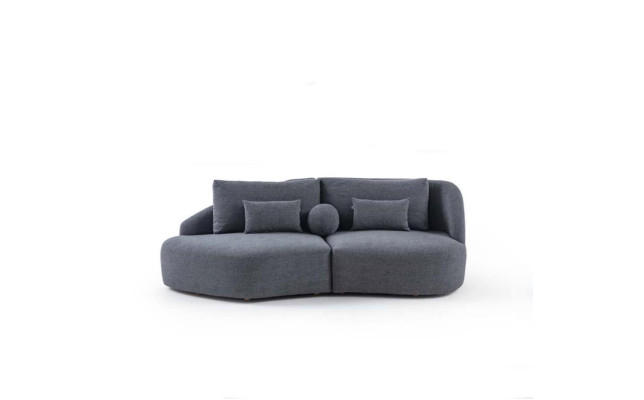 Stilvoller Grauer Dreisitzer Wohnzimmer 3-Sitzer Sofa Moderne Couchen