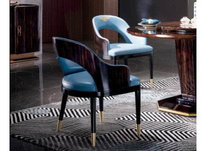 Stuhl Tron Sessel Set Esszimmer Designer Holz Modern Stil Einsitzer