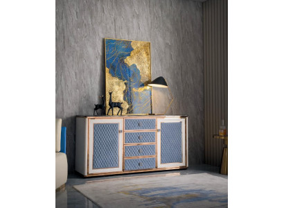Kommode Moderne Sideboards 4 Schubladen 2 Turen Hochschrank