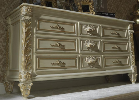 Kommode Wohnzimmer Kommoden Schubladen Holz Sideboard Schrank Schränke Massiv