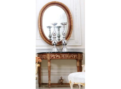 Holz Italienische Möbel 2tlg Set Möbel Stil Barock Konsolentisch mit Spiege Neu