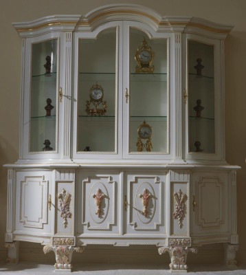 Vitrine Schrank Regal Wohnzimmer Bücherregal Holz Büroschrank Schränke Italien