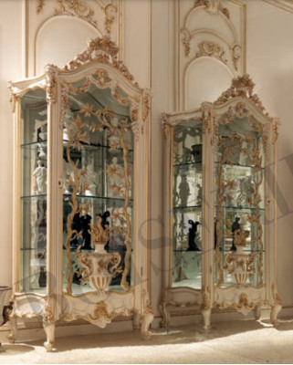 Vitrinen Glas Schrank Schränke Regal Holz Vitrine Modern Design Wohnzimmer Neu	