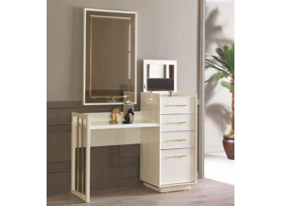 Schminktisch mit Spiegel Design Luxus Konsole Kommode Schlafzimmer