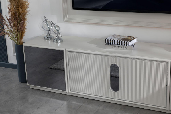 Wohnzimmer Set Sofagarnitur 31 Sitz TV-Ständer Fernsehwand Luxus 4tlg