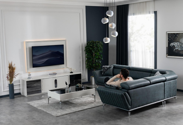 Ecksofa L-Form Couch Wohnlandschaft Modernes Designsofa Kunstleder neu