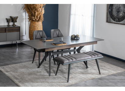 Esszimmer Set Tisch 4 x Stühle Bank Esstisch Essgarnitur Set 6tlg