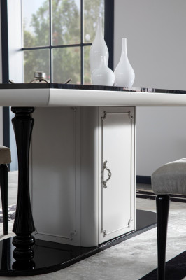 Esszimmer Set Tisch 4x Stühle BankStil 6tlg Luxus Stil Modern grau