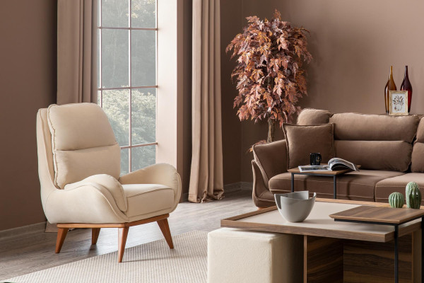 Wohnzimmer Sessel Sitz Einsitzer Design Polster Möbel Neu Modern Weißer