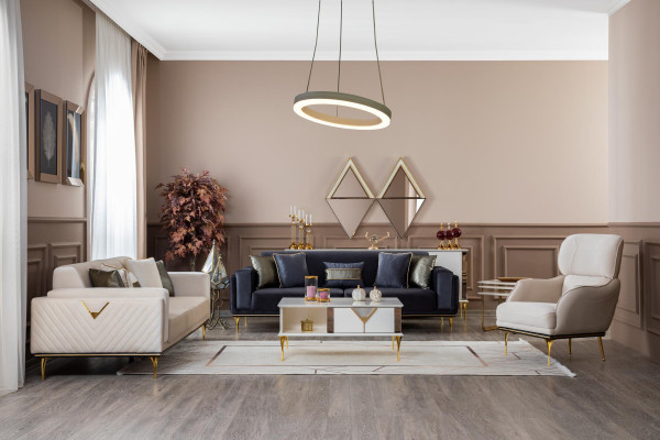 Couchtisch Wohnzimmer Holz Design Luxus Möbel neu weiß Stil Modern