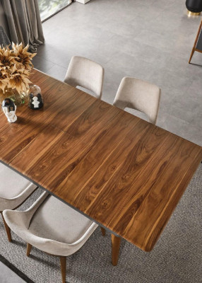Tisch 4x Stühle 8tlg Esszimmer Set Gruppe Garnitur Sitzgruppe Braun