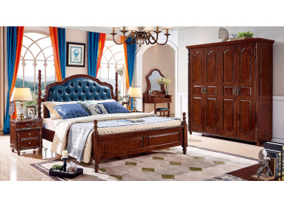Bett 2x Nachttische 3 tlg. Schlafzimmer Set Design Luxus Klassisch