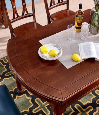 Garnitur Komplett Set Esstisch + 6 Stühle Esszimmer Gruppe Holz Tisch