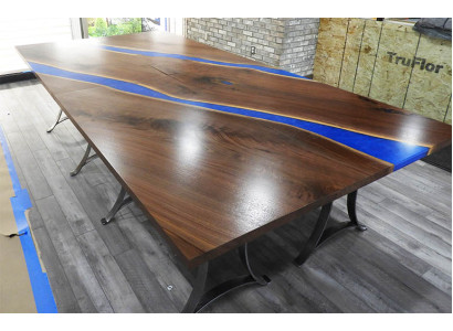 Holz Tisch Esszimmer Epoxy Resin Möbel Konferenztisch Epoxid Harz Giessharz neu
