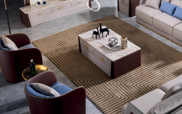 Sofagarnitur 3+2+1+1 Sitzer Set Design Sofa Polster Couchen Couch
