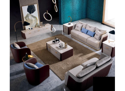 Sofagarnitur Couch Sofa Polster 321 Sitzer mit Couchtisch Luxus Couchen