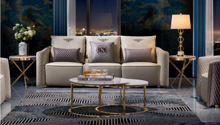 Sofagarnitur Set Design Sofas Polster Couchen Leder Relax Moderne