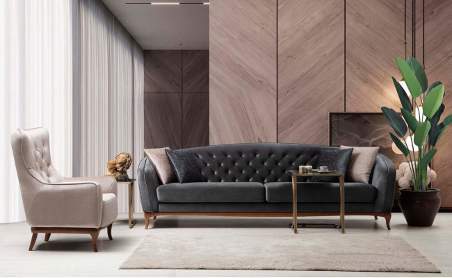 Sessel Einsitzer Luxus 1 Sitzer Polster Sitz Designer Textil Sitz Stoff Modern