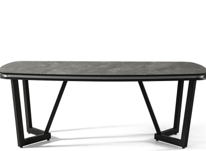 Modern Esstisch Esszimmer Holz Esstische Tisch Stil Schwarz Design