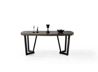 Esstisch Esszimmer Holz Esstische Tisch Stil Modern Schwarz Design