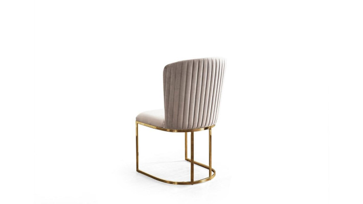 Stuhl Esszimmerstuhl Beige Küchenstuhl Lehnstuhl Luxus Modern Neuheit