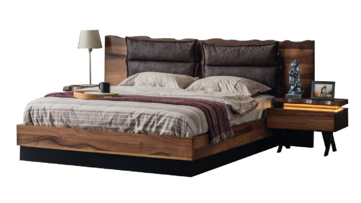  Moderne Schlafzimmer Möbel Designer Bett 2x Nachttische Kleiderschrank