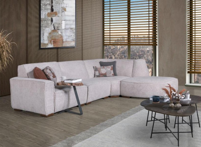  Exklusives Weißes Ecksofa L-Form Wohnzimmer Designer Couch Moderne Möbel