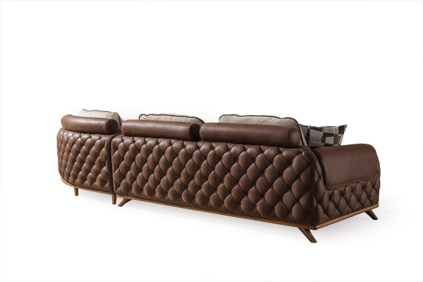 Stilvoller 4-Sitzer Luxus Sofas Wohnzimmer Couchen Exklusives Ledersofa