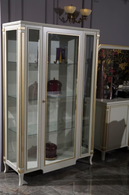 Design Esszimmer Set 8tlg Esstisch Stuhl Kommode Vitrine Hocker Holz