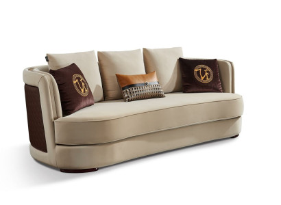 Wohnlandschaft Sofagarnitur 3+1+1 Sitzer Ledersofa Couch Garnitur